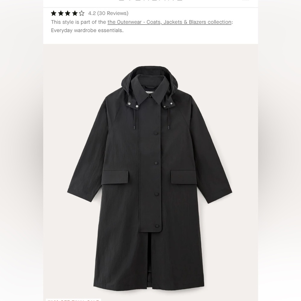 Everlane Black Trench Coat